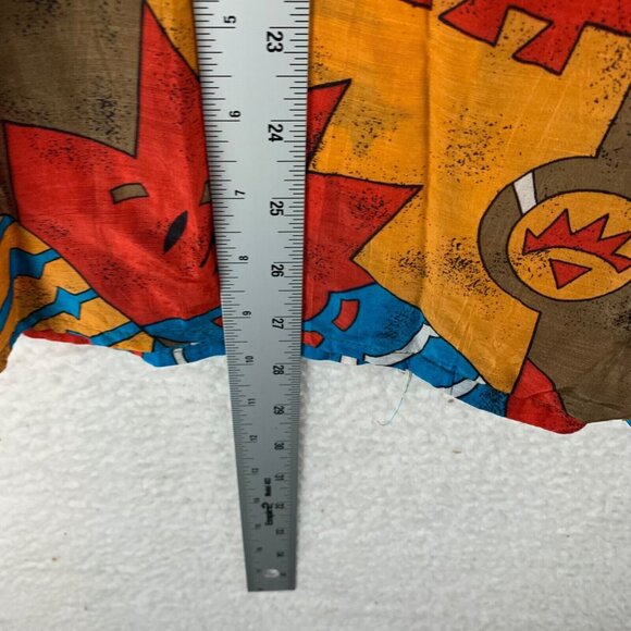 Breckenridge Women's Short Sleeve Button Down Red Multicolor Shirt Size 16 9155 - Picture 4 of 7